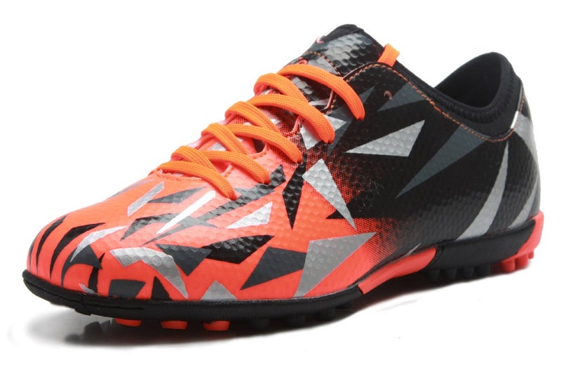 T&B Turf Shoes Soccer Kids' Football Shoes Turf Cleat Orange Black 76516-Ju-36-4.5US - Image 1